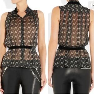 Theyskens’ Theory Silk Printed Blouse